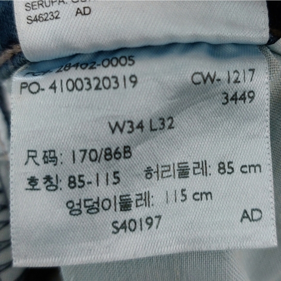 Levi's Blue Denim Cutoff Raw Edge Hem  Jeans Size 34 - Picture 8 of 8